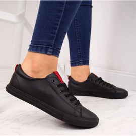 Big Star DD274687 Low-Top-Sneaker aus schwarzem Öko-Leder 2