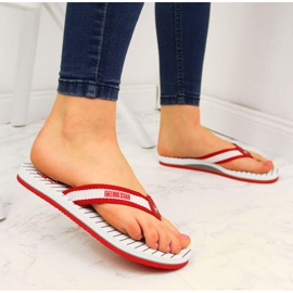 Big Star W DD274A249 rote Strand-Flip-Flops weiß 2