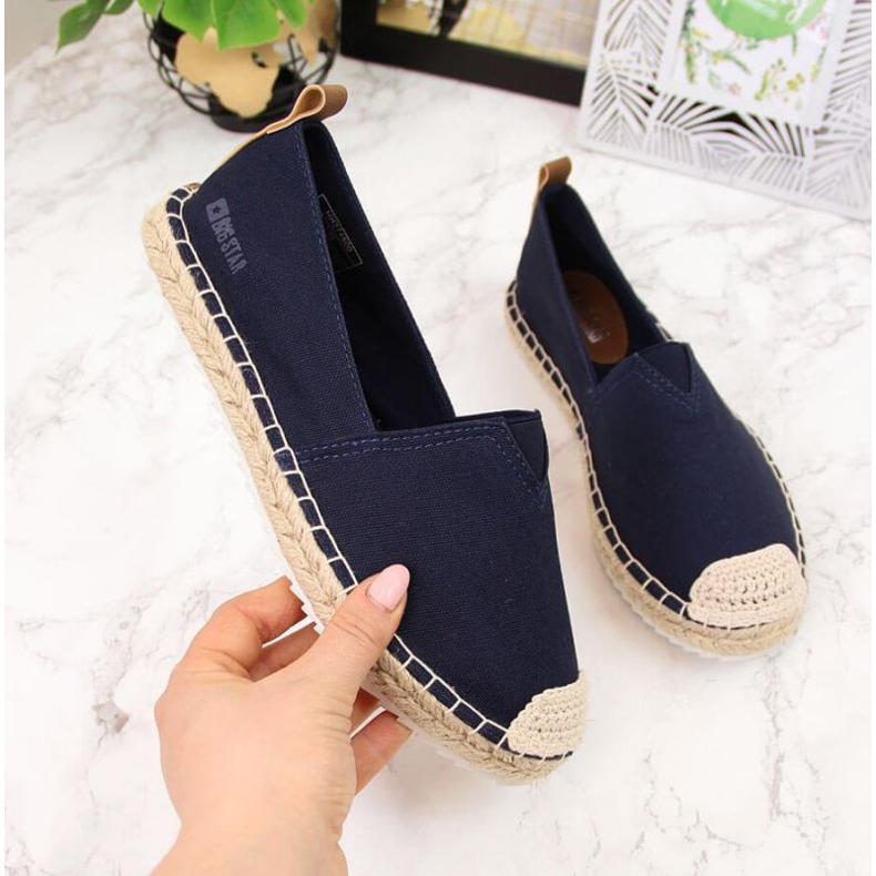 Textil-Espadrilles Big Star W HH274500 marineblau beige 1