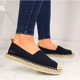 Textil-Espadrilles Big Star W HH274500 marineblau beige navy blau 2