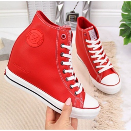 Sneakers auf dem Keil Cross Jeans W II2R4026C rot weiß 1