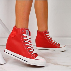 Sneakers auf dem Keil Cross Jeans W II2R4026C rot weiß 2