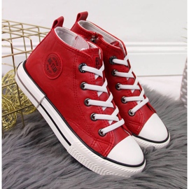 Sneakers aus Öko-Leder Big Star Jr II374005 rot weiß 2