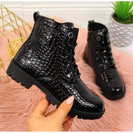 Schwarze Big Star Jr II374044 Stiefel weiß 1