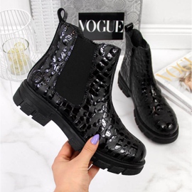 Leder-Isolierstiefel Rieker W Z9152-00 schwarz weiß 1