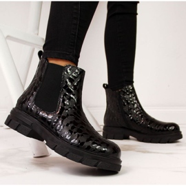 Leder-Isolierstiefel Rieker W Z9152-00 schwarz weiß 2