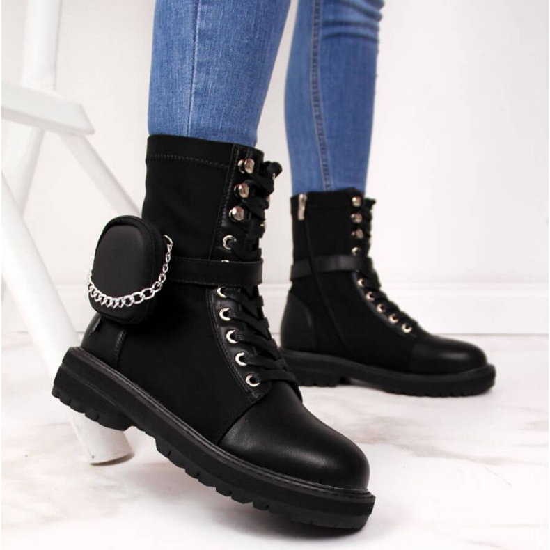 Lederstiefel mit Tasche Goe W II2N4024 schwarz 2