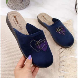 Hausschuhe Inblu W ARC1 marineblau navy blau 1