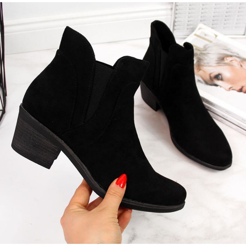 Chelsea Boots isolierte High Heels Sergio Leone W SK347 schwarz 1