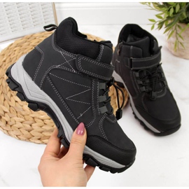 Schwarze Trekkingschuhe Jr EVE321A weiß 1