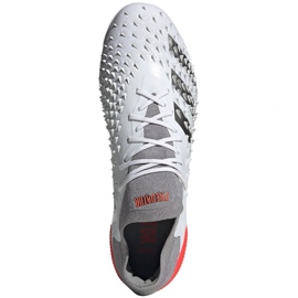 Adidas Predator Freak.1 Fg LM FY6263 Fußballschuhe weiß, weiß, grau / silber weiß 1