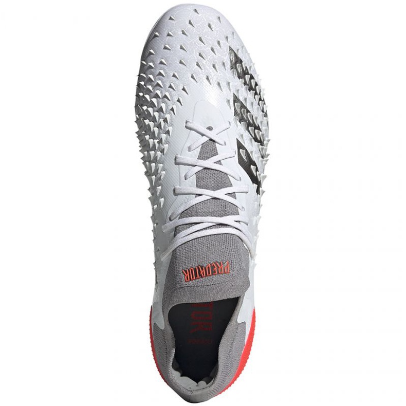Adidas Predator Freak.1 Fg LM FY6263 Fußballschuhe weiß, weiß, grau / silber weiß 1