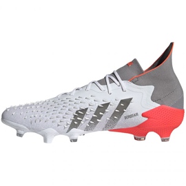 Adidas Predator Freak.1 Fg M FY6255 Fußballschuhe weiß, weiß, grau / silber weiß 1