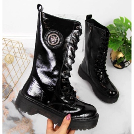 Hohe isolierte Lederstiefel Filippo W PAW298 schwarz 1