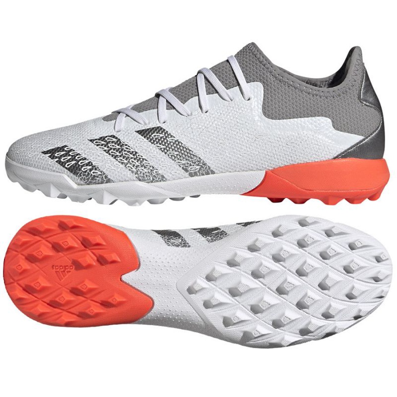 Adidas Predator Freak.3 L Tf M FY6292 Fußballschuhe weiß, weiß, grau / silber weiß 1
