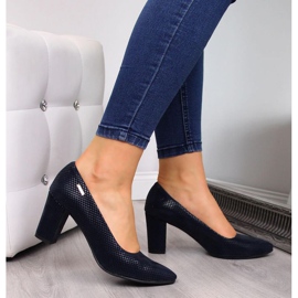 Pumps auf der Post Monique W 866 AN866F marineblau 2