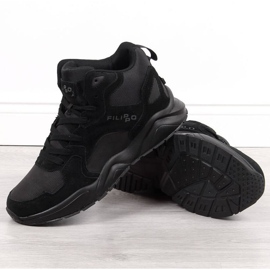 Schwarze Filippo M PAW305 hohe Sneakers 1