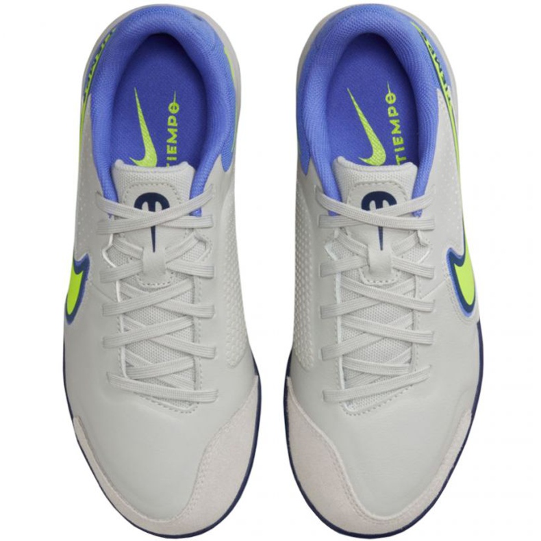 Nike Tiempo Legend 9 Academy Ic Jr DA1329 075 Fußballschuhe grün, blau, grau / silber grautöne 1