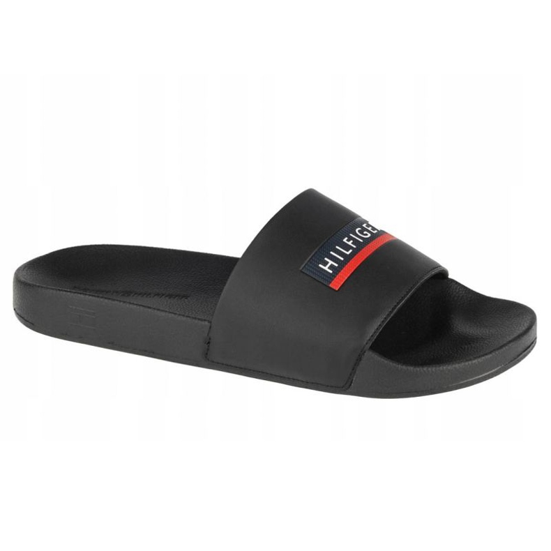 Tommy Hilfiger Seasonal Geprägte Badelatsche M FM0FM03792-BDS schwarz 1