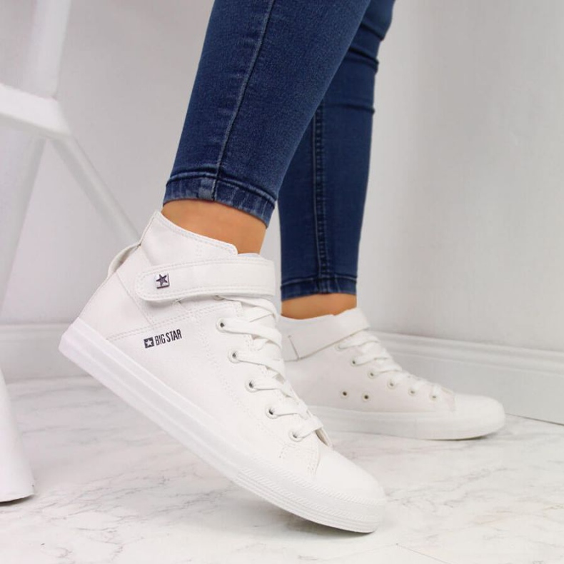Turnschuhe mit Klettverschluss Big Star W V274541SS20 weiß 2