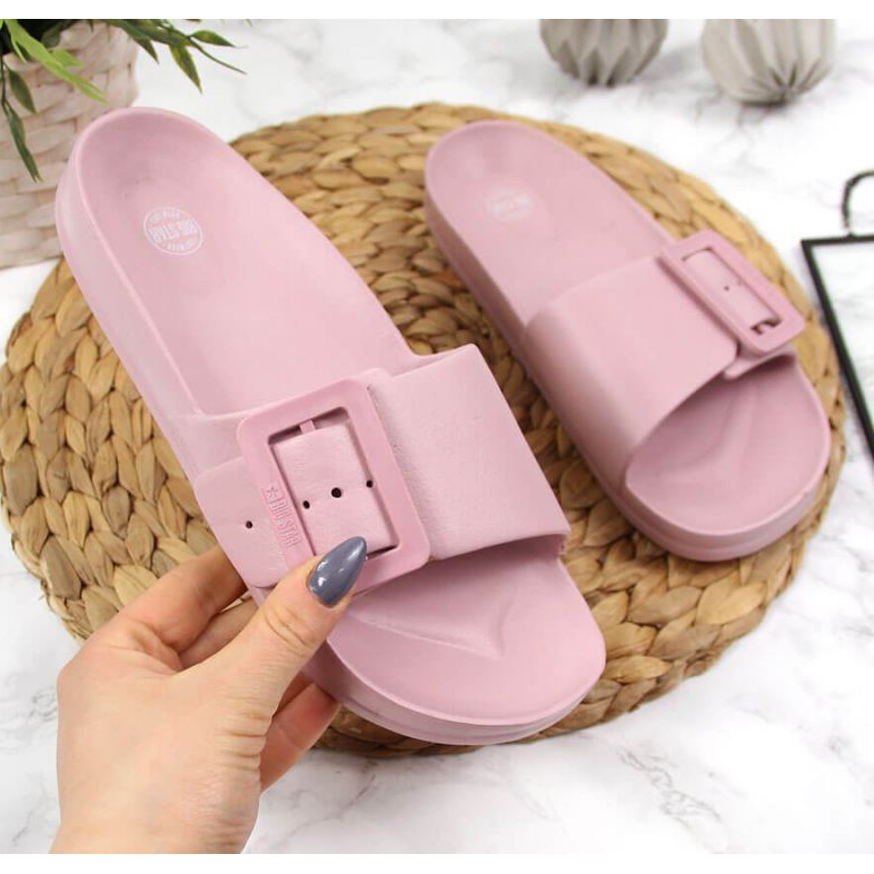 Strandhausschuhe Big Star W FF274A387 rosa 1