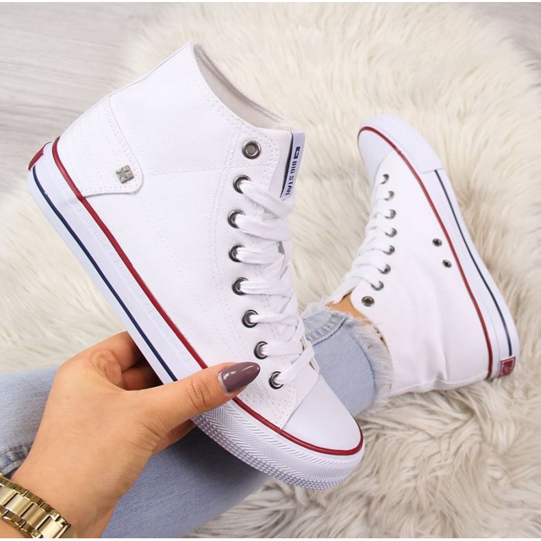 High-Top-Sneaker Big Star W DD274332 weiß 1