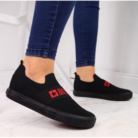 Schwarze Sneaker zum Hineinschlüpfen Big Star W FF274221 2