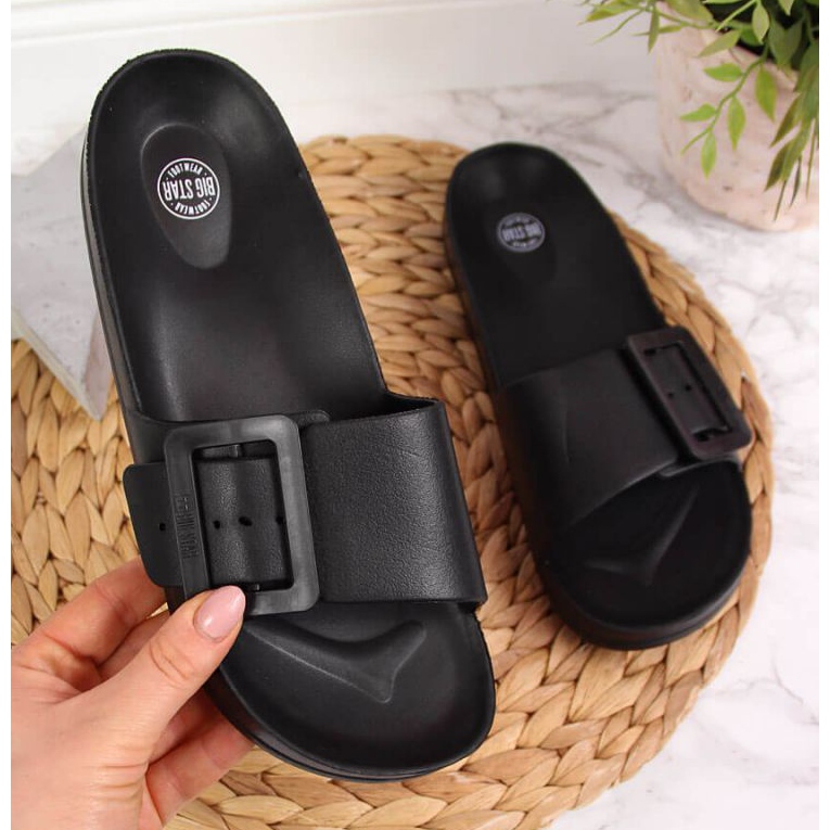 Schwarze Strandschuhe Big Star W FF274A389 1