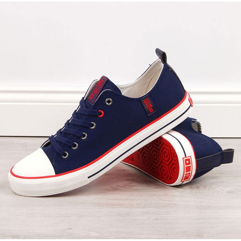 Niedrige Turnschuhe Big Star M JJ174060 marineblau 1