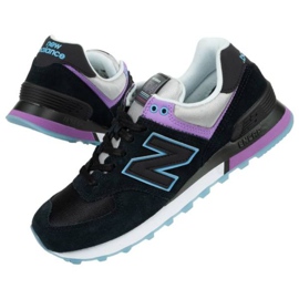 New Balance W WL574SAU Schuhe schwarz violett blau grau 1
