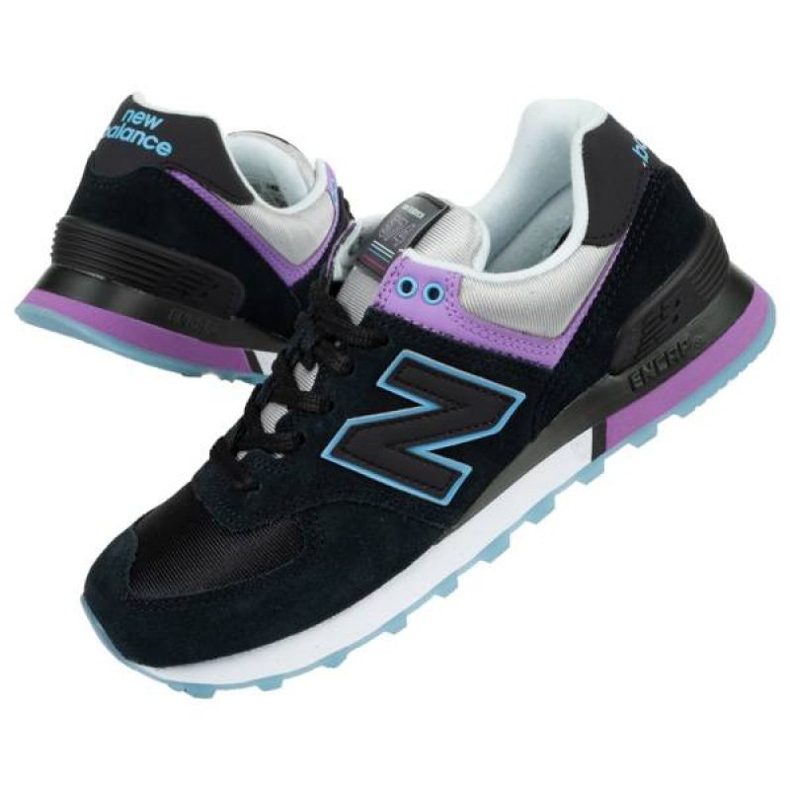 New Balance W WL574SAU Schuhe schwarz violett blau grau 1