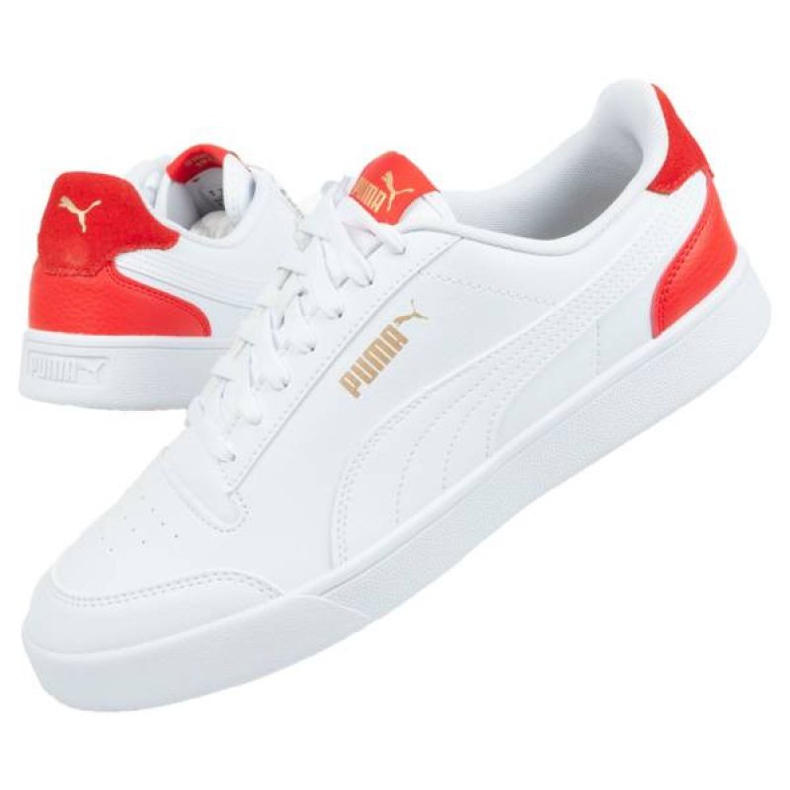 Puma Shuffle M 309668 06 weiß rot 1