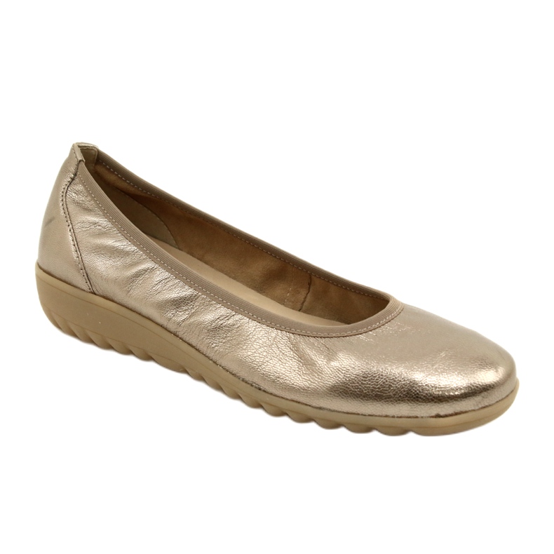 Caprice Ballerina Taupe Metallic 9-22161-28 beige mehrfarbig golden 3