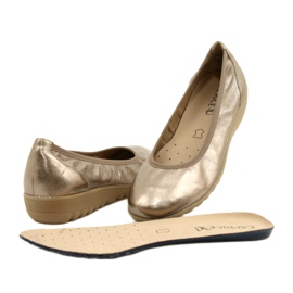 Caprice Ballerina Taupe Metallic 9-22161-28 beige mehrfarbig golden 11