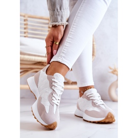 FJ1 Klassische Sportschuhe, gebunden Weiß und Beige Patrice 2