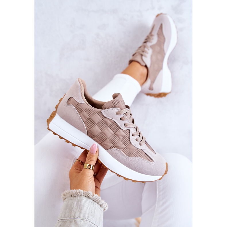 Klassische Sportschuhe Beige Patrice gebunden 1