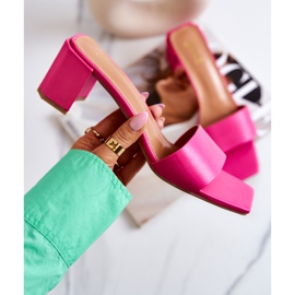 FJ1 Lederpantoffeln auf Ferse Rosa Netty 1