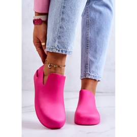 FS1 Modische Gummi Clogs Fuchsia Meriko rosa 2
