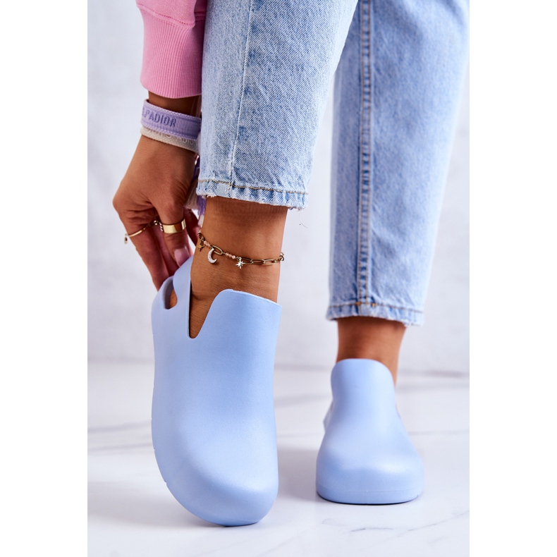 FS1 Modische blaue Meriko Gummi Clogs 2