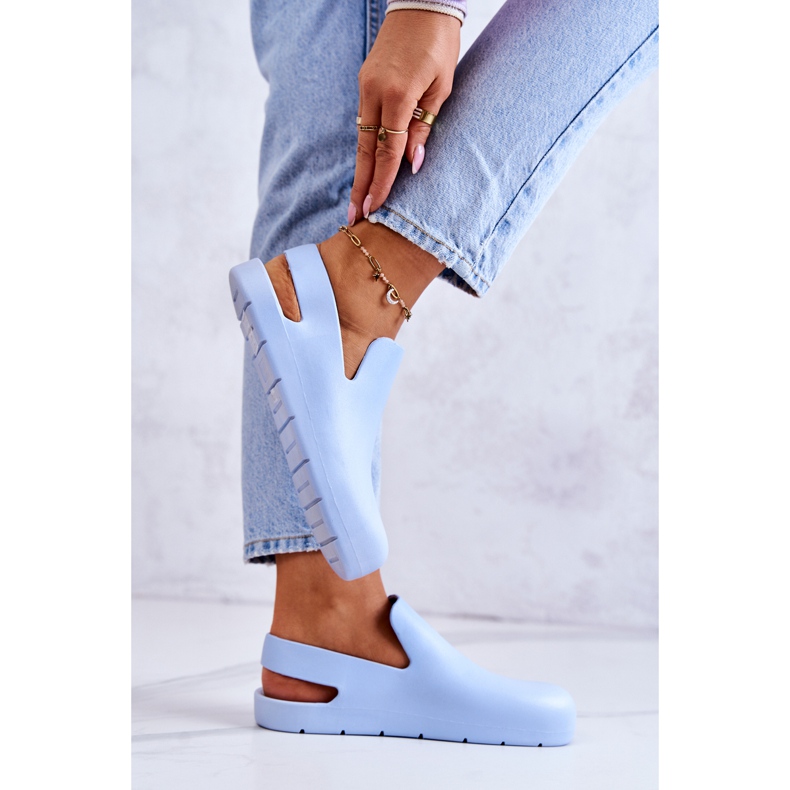 FS1 Modische blaue Meriko Gummi Clogs 1