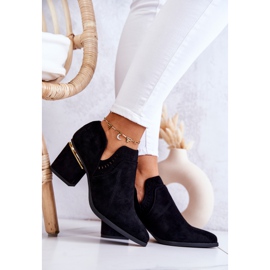 PS1 Wildleder schwarz durchbrochene Cowboystiefel Valerie 1