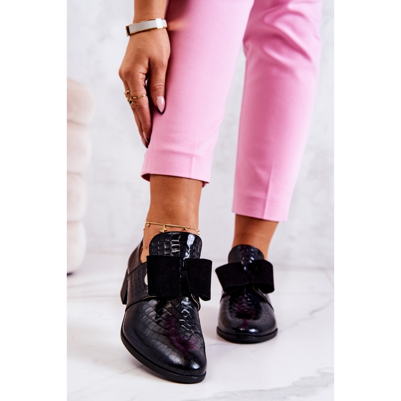 PA2 Schlangenlederschuhe aus Leder Schwarz Marleigh 2