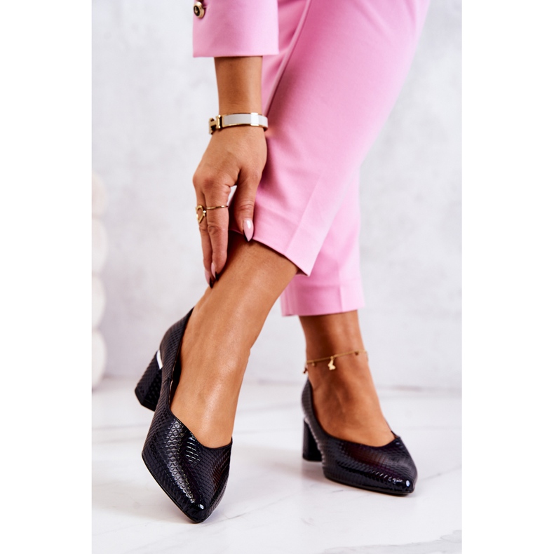 PA2 Lederpumps Zehen In Spitz Marineblau Marilyn navy blau 2