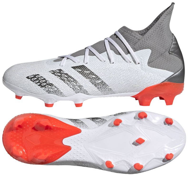 Adidas Predator Freak.3 Fg M FY6276 Fußballschuhe grau-weiß weiß 1