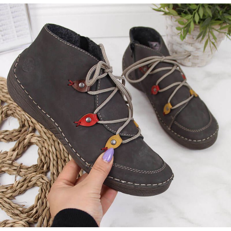 Graue isolierte Stiefel W Rieker 52542-42 1