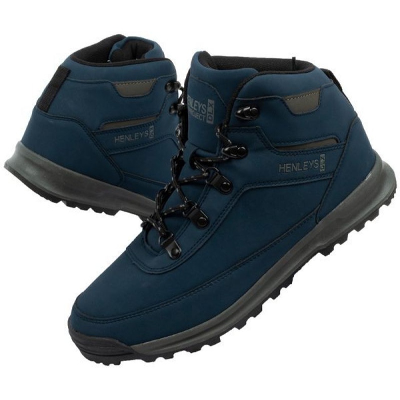 HENLEYS Travis M 418 Marineblaue Stiefel navy blau 1