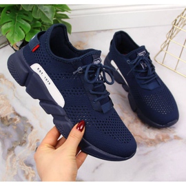 Textilsportschuhe Big Star W JJ274274 marineblau 1