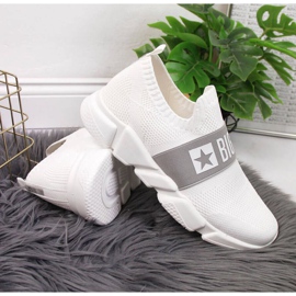 Sportschuhe zum Hineinschlüpfen Big Star W JJ274297 weiß 2