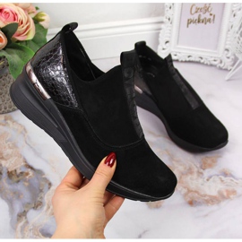 Filippo W PAW253A Schwarze Leder Plateau Turnschuhe 1