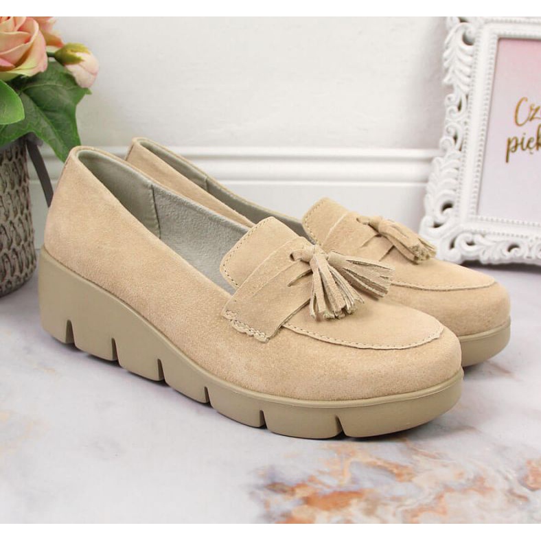 Lederhalbschuhe Filippo W PAW274B beige 2